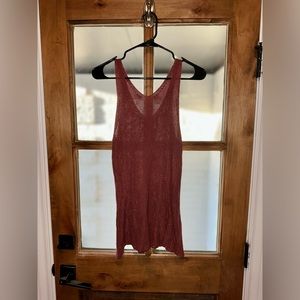 Small burgundy knit tank top